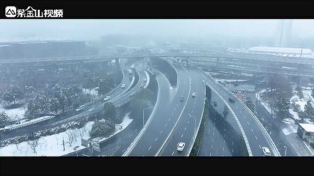 又是一夜雪无!航拍镜头下的南京来了!