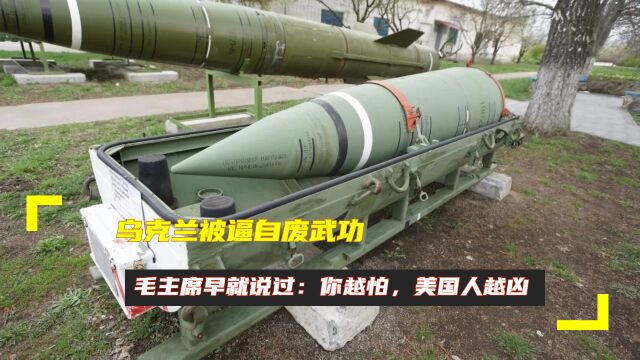 乌克兰被逼自废武功,毛主席早就说过:你越怕,美国人越凶