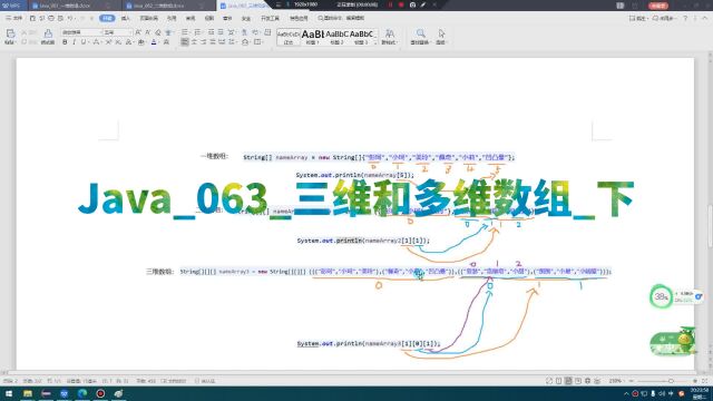 Java063三维和多维数组下