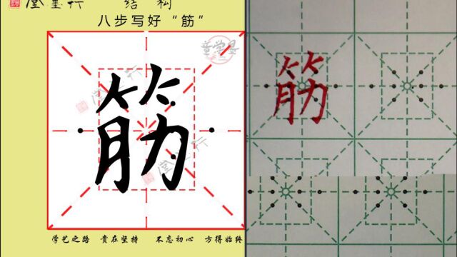 二一卜 筋 字