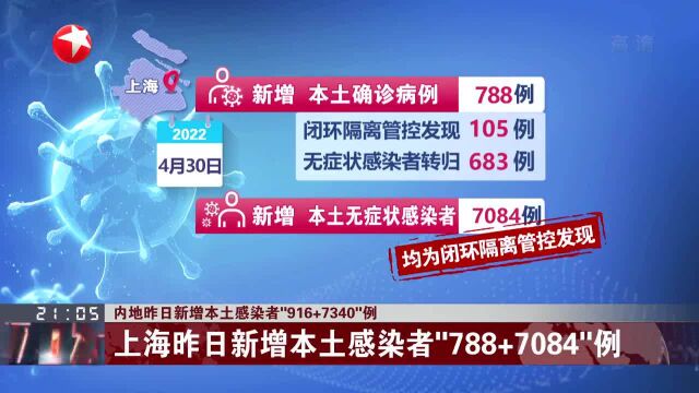 内地昨日新增本土感染者“916+7340”例