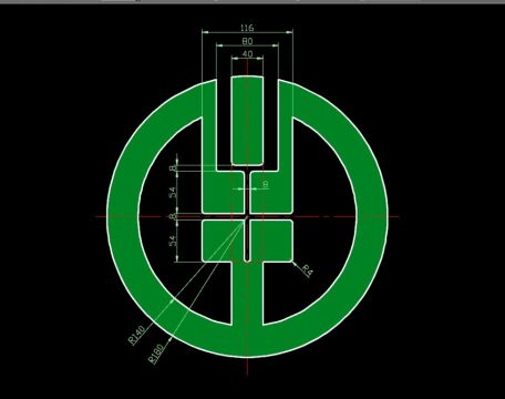 CAD每日一练 CAD绘制农业银行标志