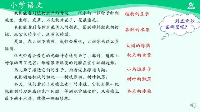 统编版语文三年级下册第22课《我们奇妙的世界》知识点、同步练习、课堂笔记、课文朗读