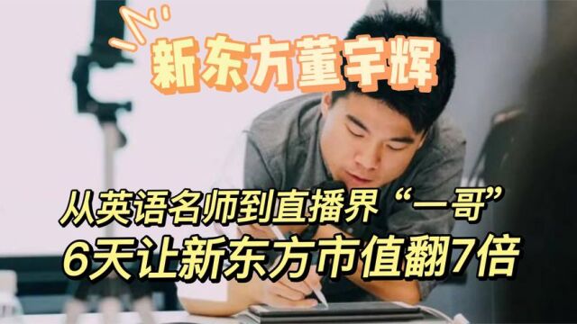 董宇辉:曾是最年轻教研主管,如今用才华带货,6天成直播界一哥