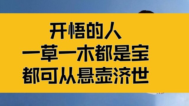 庄子:开悟的人,一草一木都是宝,都可以悬壶济世,摆渡苍生