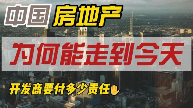 中国房地产为何能走到今天?开发商要付几分责任?