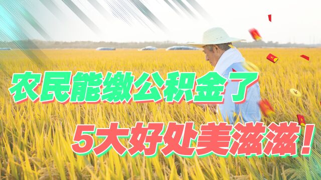 9月起,有农民也能交公积金了,事关退休金、买房等将有5大利好