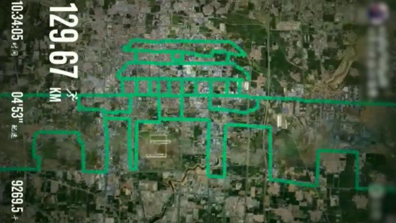 小伙行129公里绘20万平米天安门:耗费10天,以跑步和骑车的方式