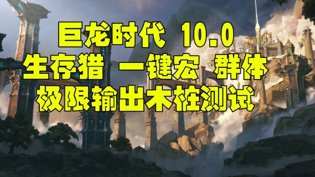 魔兽世界巨龙时代 10.0 10.1 生存猎一键宏 400装等 爆发群体4目标 16万爆发 稳定8万 手法天赋教学