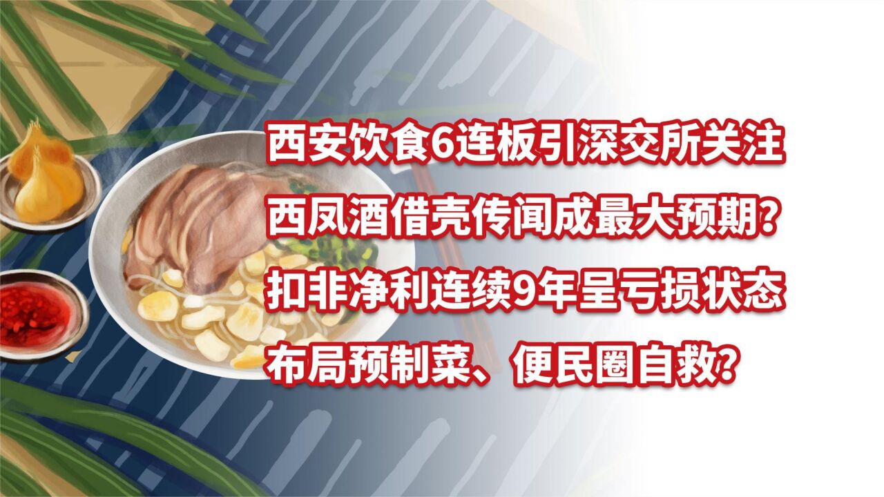 西安饮食股价飙涨引深交所关注,连年亏损“被借壳”成最大预期?