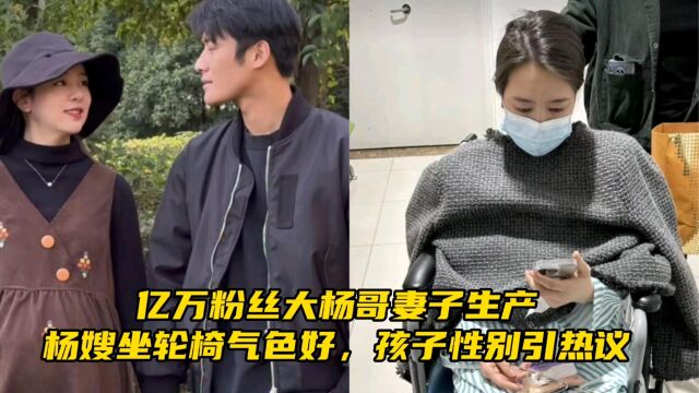 亿万粉丝大杨哥妻子生产,杨嫂坐轮椅气色好,孩子性别引热议