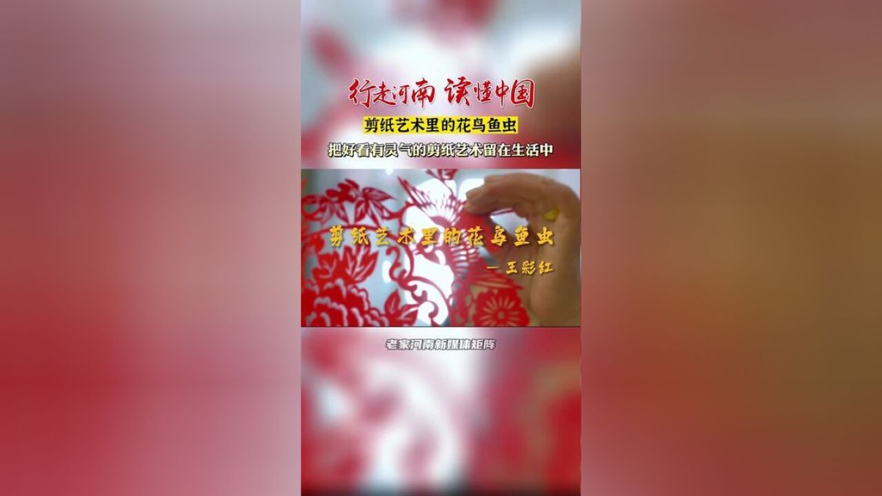 行走河南读懂中国 剪纸艺术里的花鸟鱼虫,把好看有灵气的剪纸艺术留在生活中.