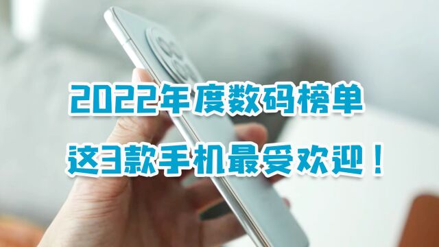 2022年度数码榜单,这3款手机实至名归,最受知友的喜爱!