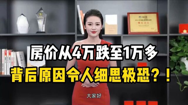 房价从4万跌至1万多,背后的原因令人细思极恐?!