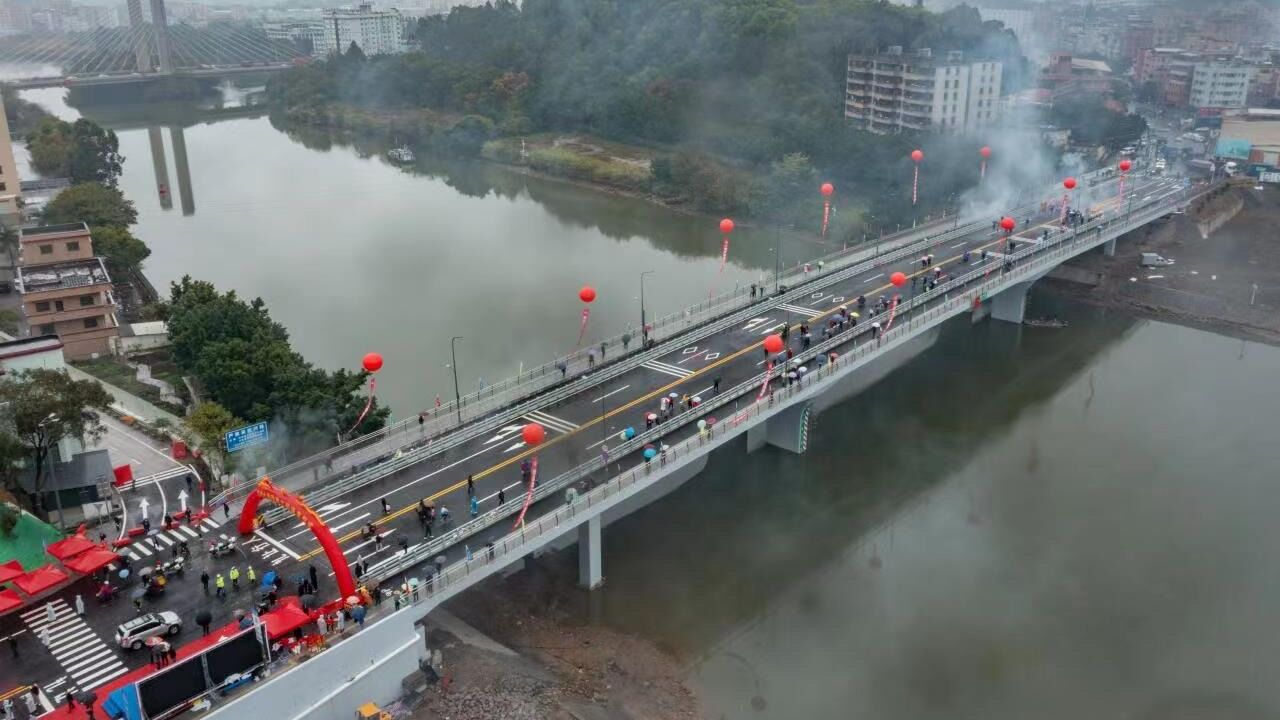 白云江村大桥重建工程正式通车!“一河两岸”居民出行更便捷