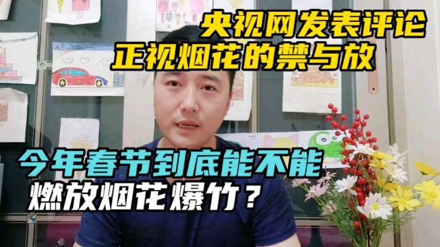 央视网发表评论,正视烟花的禁与放,今年春节到底能不能燃放?