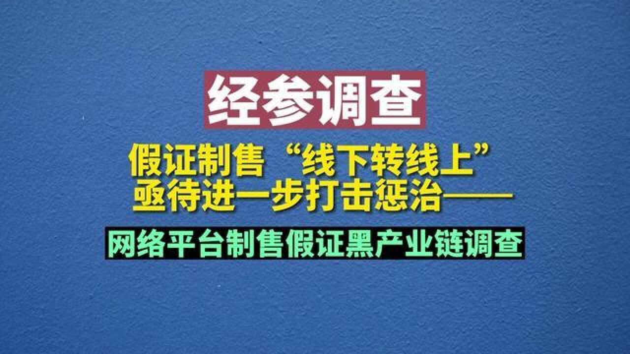 网络平台制售假证黑产业链调查:假证制售“线下转线上”,亟待进一步打击惩治,记者,吴文诩,薛晨,实习生,郝文