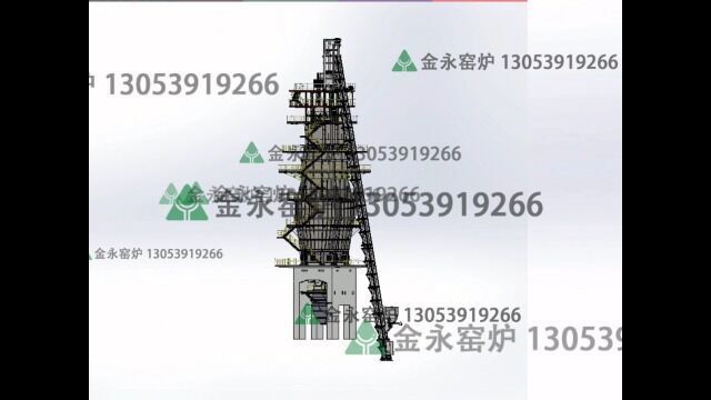 双膛窑炉三维建模效果1080