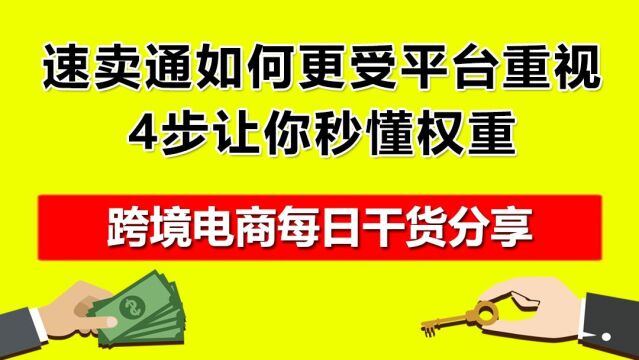 1.速卖通如何更受平台重视,4步让你秒懂权重