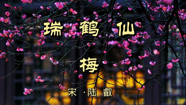 诗词欣赏:陆叡《瑞鹤仙ⷦⅣ€‹—明鸾心在,跨鹤程高,后期无准