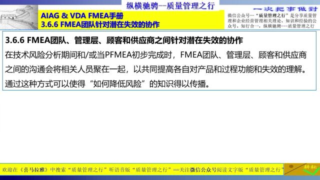 165 3.6.6 FMEA团队针对潜在失效的协作 质量管理工具