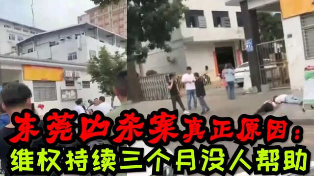 东莞凶杀案真正原因:维权持续三个月没人帮,他当时是多么绝望啊