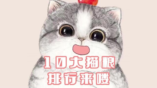 猫粮十大排行,猫咪吃什么猫粮好?