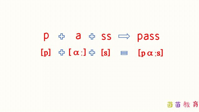 自然拼读:pass
