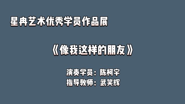 星冉艺术优秀学员作品展 《像我这样的朋友》 演奏学员:陈柯宇 指导教师:武笑辉