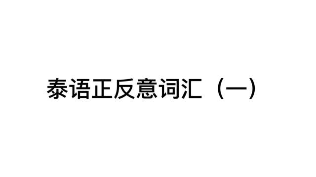 泰语教程回归了!从今天开始正常更新.很多人问我怎么了不更新了,我只是出去玩了一圈,世界那么大我想去转转.感谢大家的不离不弃……