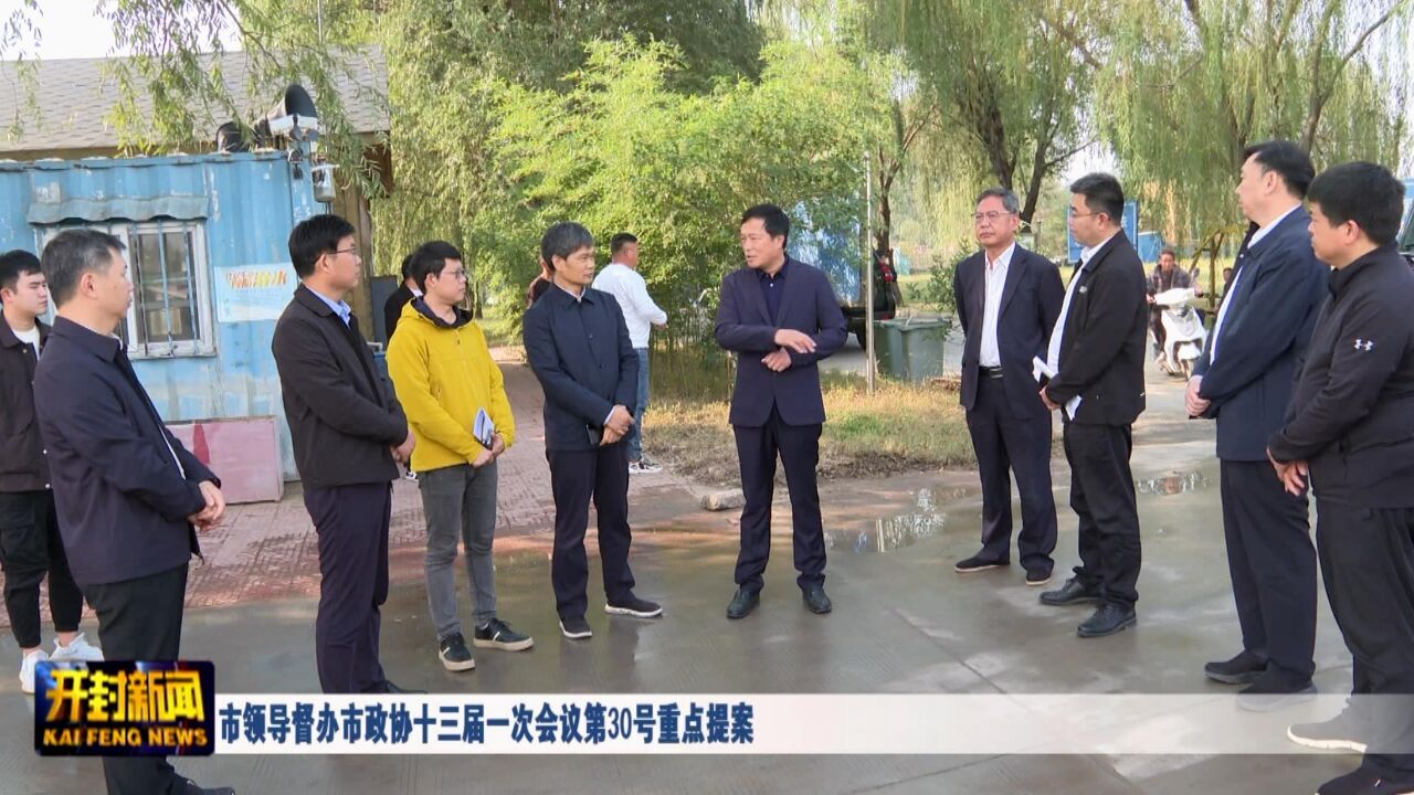 市领导督办市政协十三届一次会议第30号重点提案