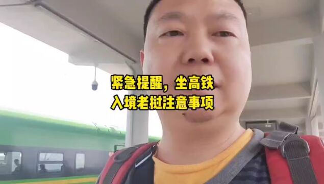 紧急提醒,坐高铁入境老挝注意事项