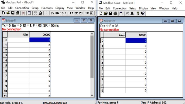 网络调试助手和Modbus Slave调试助手实现Modbus TCP以太网通信