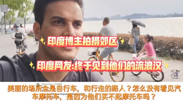 印度博主拍摄城市郊区,印度网友:终于见到流浪汉