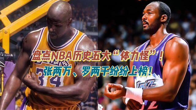 盘点NBA历史五大“体力怪”,张两万、罗两千纷纷上榜!