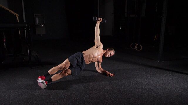 side plank db powell raise 