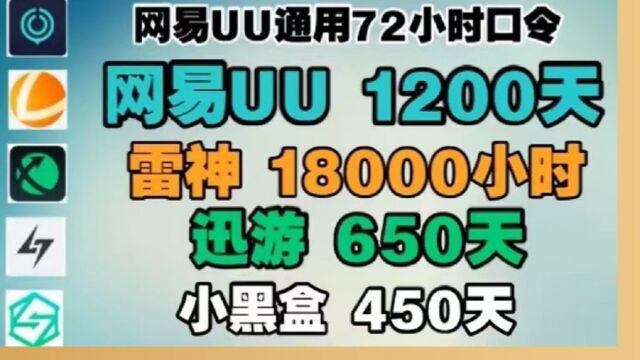 游戏加速器白嫖1000小时