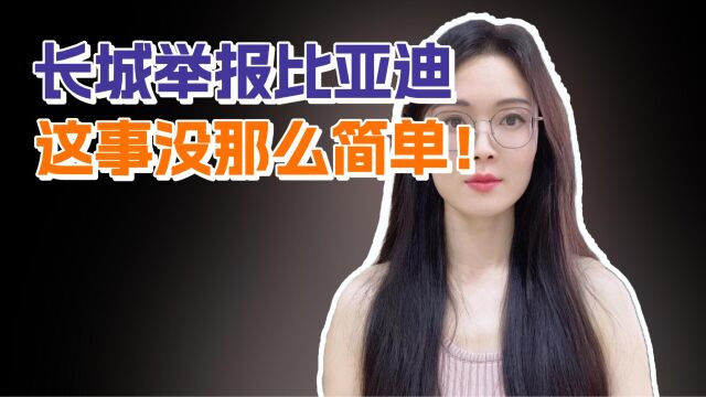 新一轮商战打响!长城举报比亚迪,这事没那么简单!