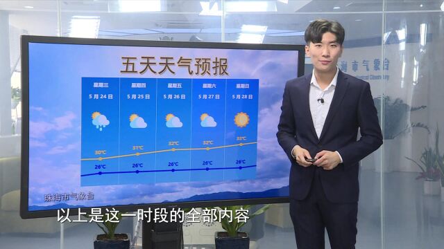 2023年5月23日午间珠海天气预报