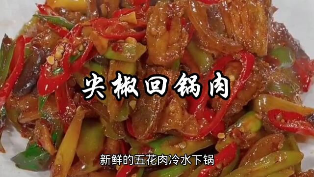 尖椒回锅肉家常做法,香辣入味,特别下饭