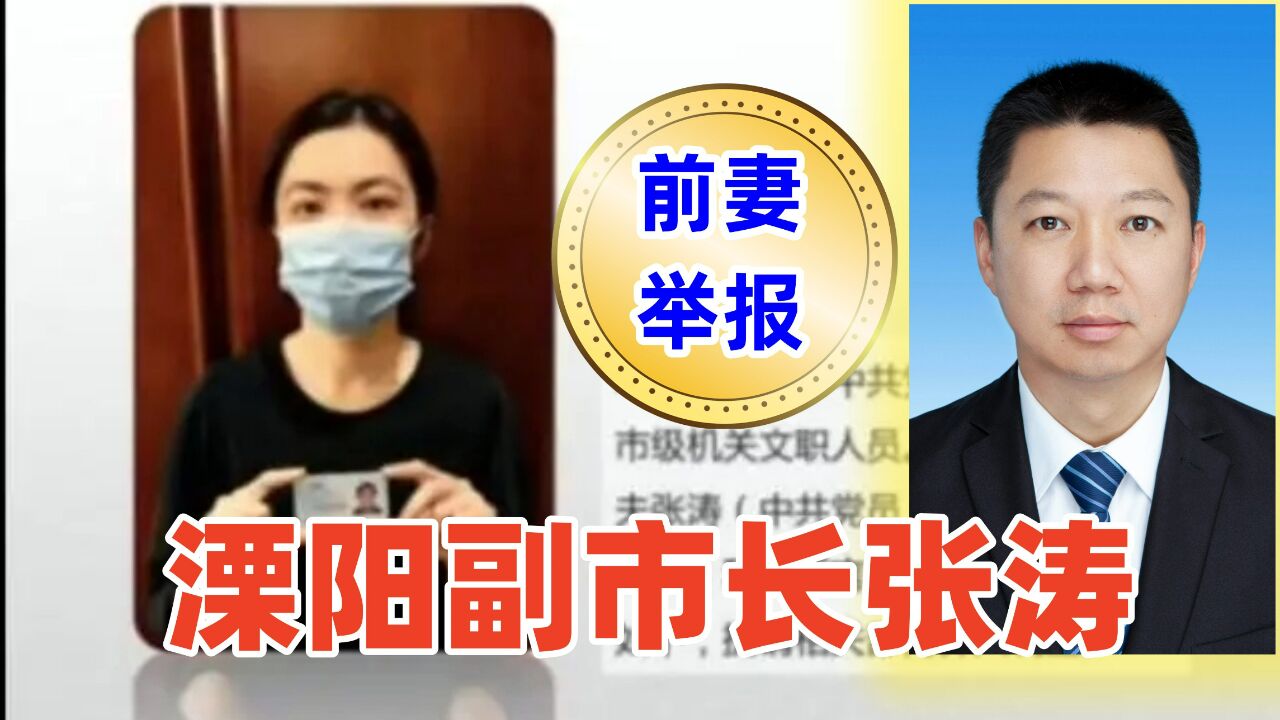 前妻实名举报溧阳副市长张涛,网友盛赞其为中国好前妻