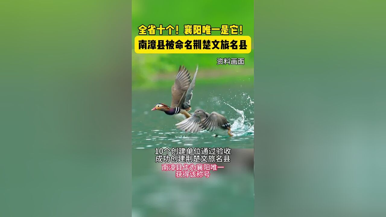 南漳县被命名荆楚文旅名县