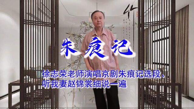 京剧朱痕记选段.(听我妻赵锦裳细说一遍) 演唱:徐志荣