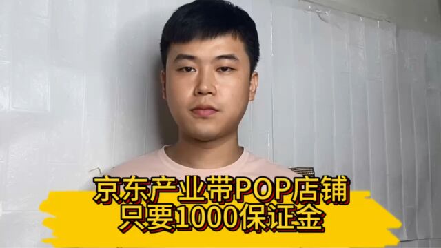 京东产业带POP店铺新商家入驻只要1000的保证金