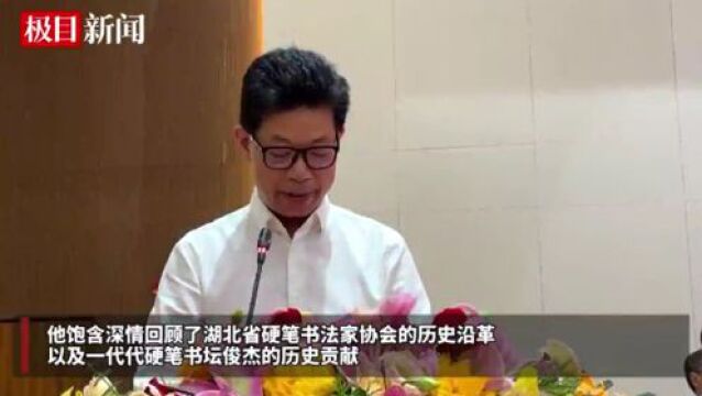 湖北省硬笔书法家协会举行成立二十周年庆典,中国硬笔书法协会终身名誉主席庞中华出席