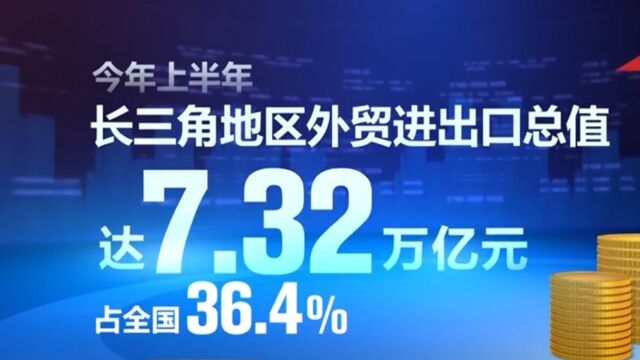 上半年长三角地区外贸进出口7.32万亿元