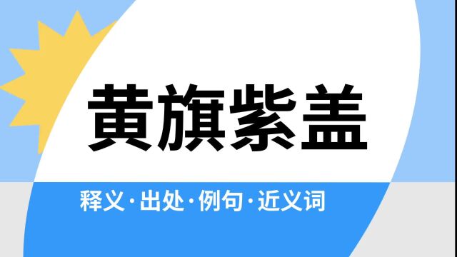 “黄旗紫盖”是什么意思?