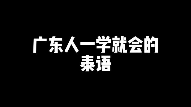 广东人一学就会的泰语