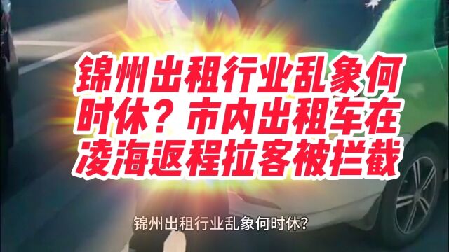 锦州出租行业乱象何时休?市内出租车在凌海返程拉客被拦截