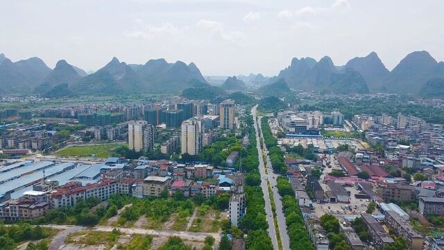 广西桂林市,航拍中国桂林市区